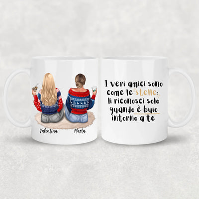 Ragazze sedute - Tazza personalizzata