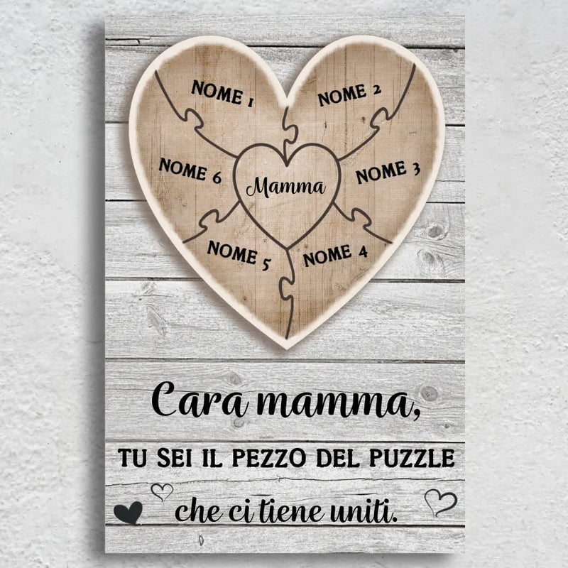 Pezzo del puzzle - Tela personalizzata
