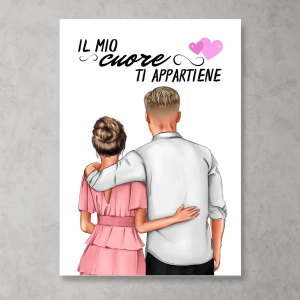 Coppia che si abbraccia - Poster personalizzato