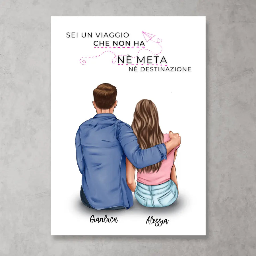 Coppia a sedere - Poster personalizzato