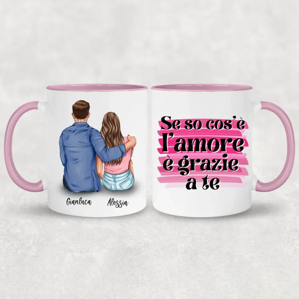 Coppia a sedere - Tazza personalizzata