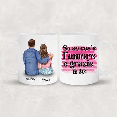 Coppia a sedere - Tazza personalizzata