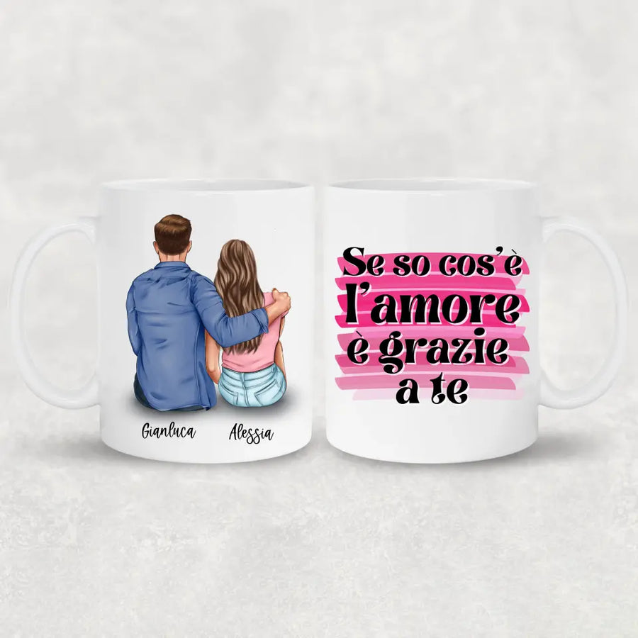 Coppia a sedere - Tazza personalizzata