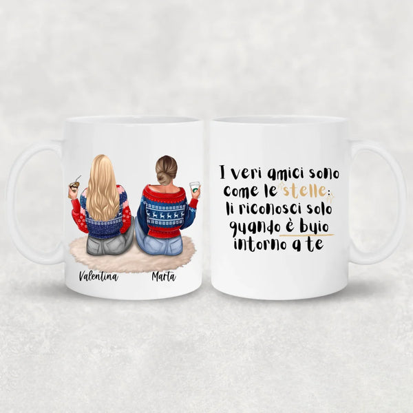 Ragazze sedute - Tazza personalizzata