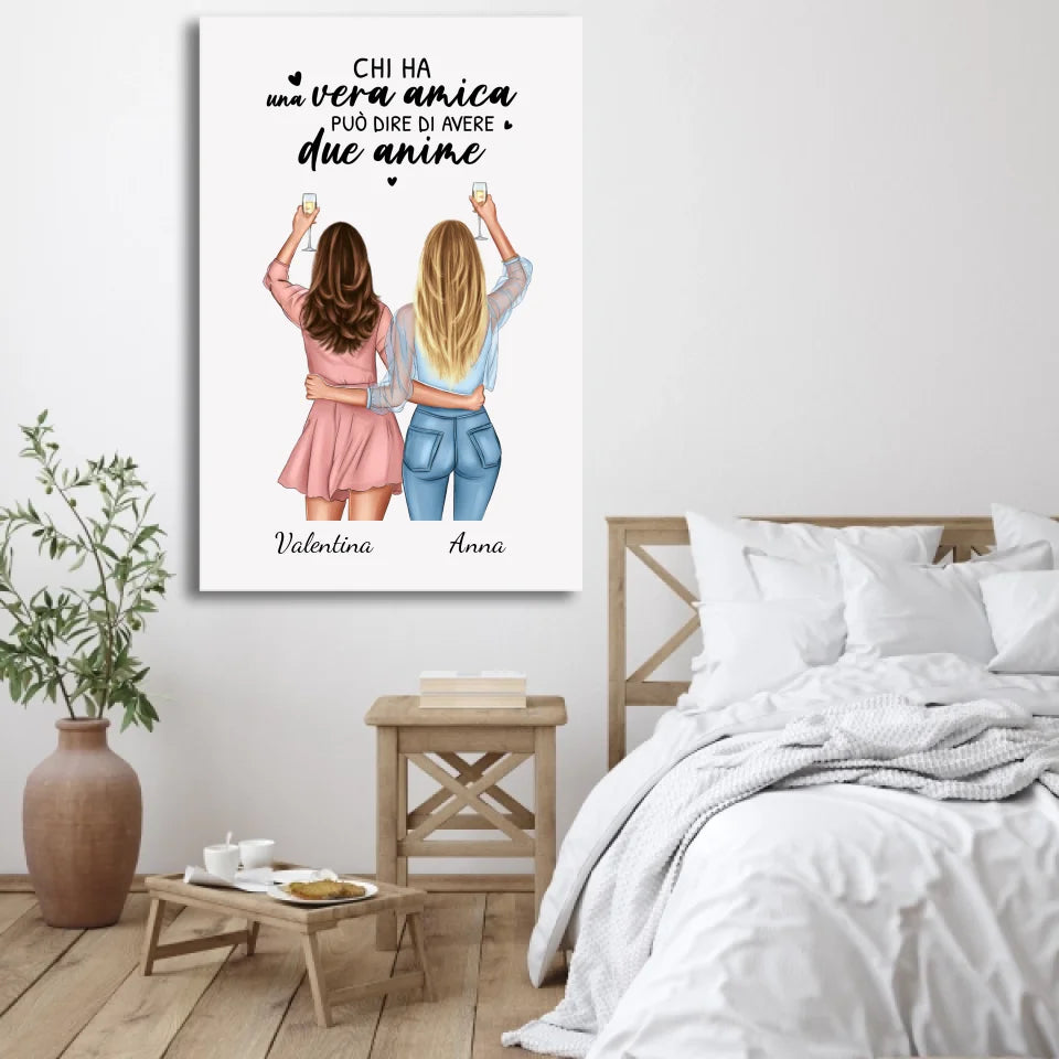 Migliori amiche - Tela personalizzata