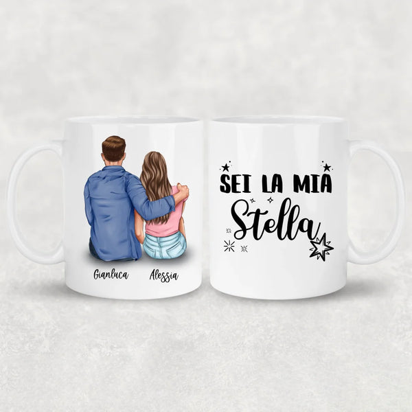 Coppia a sedere - Tazza personalizzata