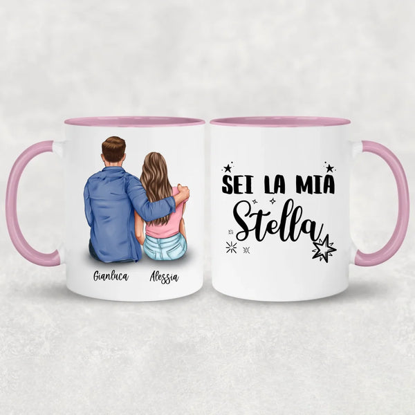 Coppia a sedere - Tazza personalizzata