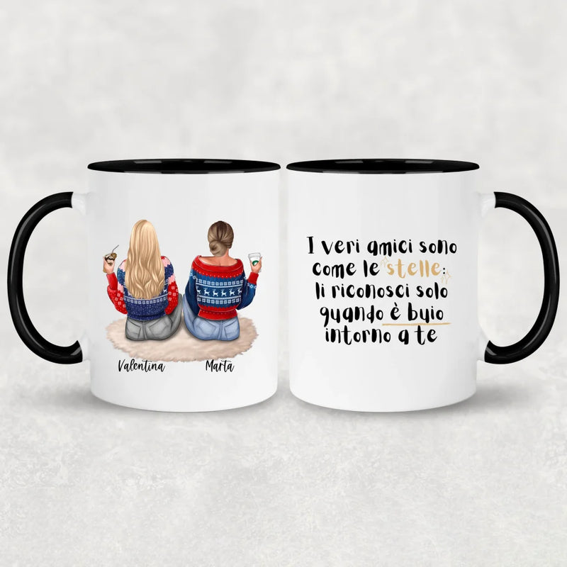 Ragazze sedute - Tazza personalizzata