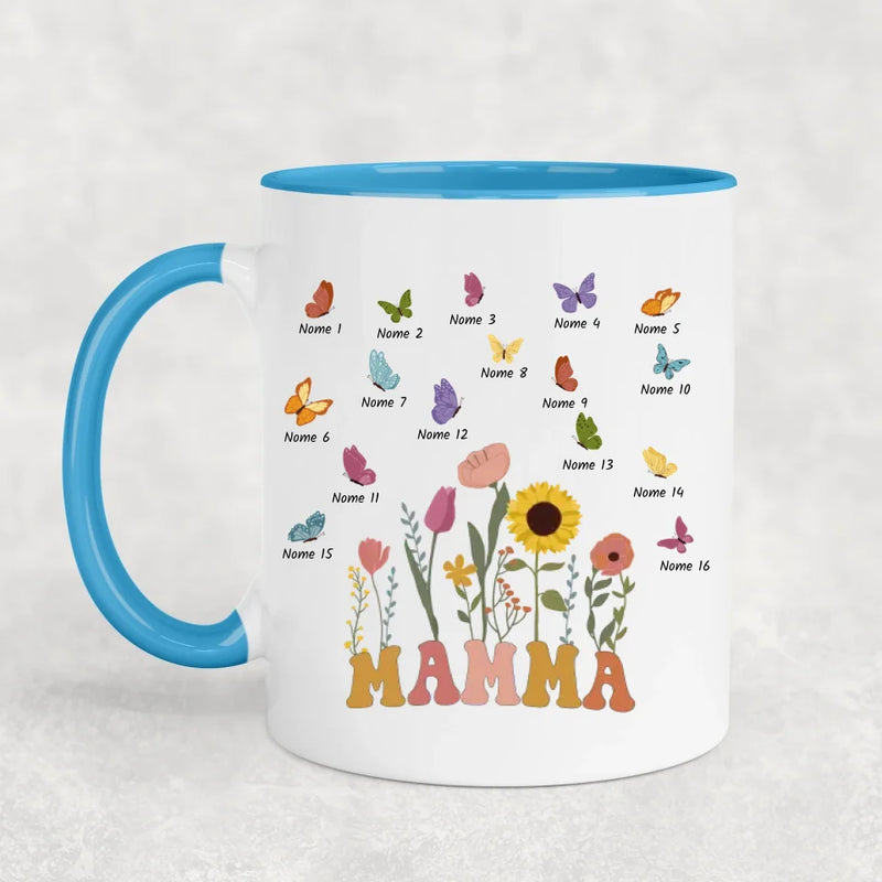 Prato di farfalle - Tazza personalizzata