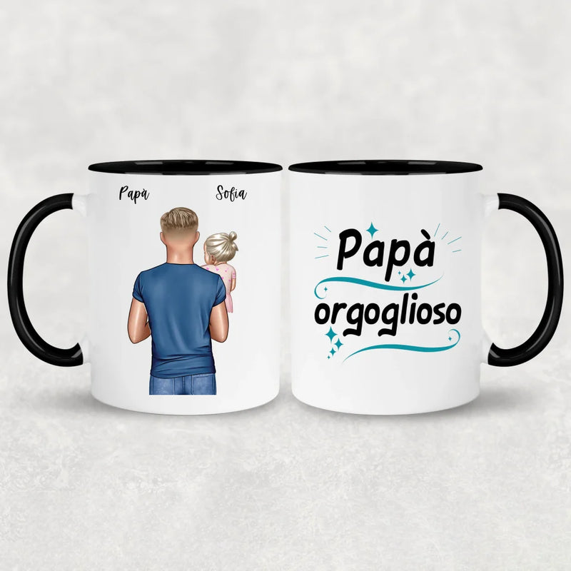 Papà con 1-4 figli - Tazza personalizzata