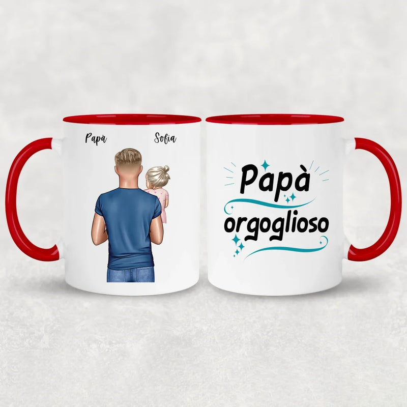 Papà con 1-4 figli - Tazza personalizzata