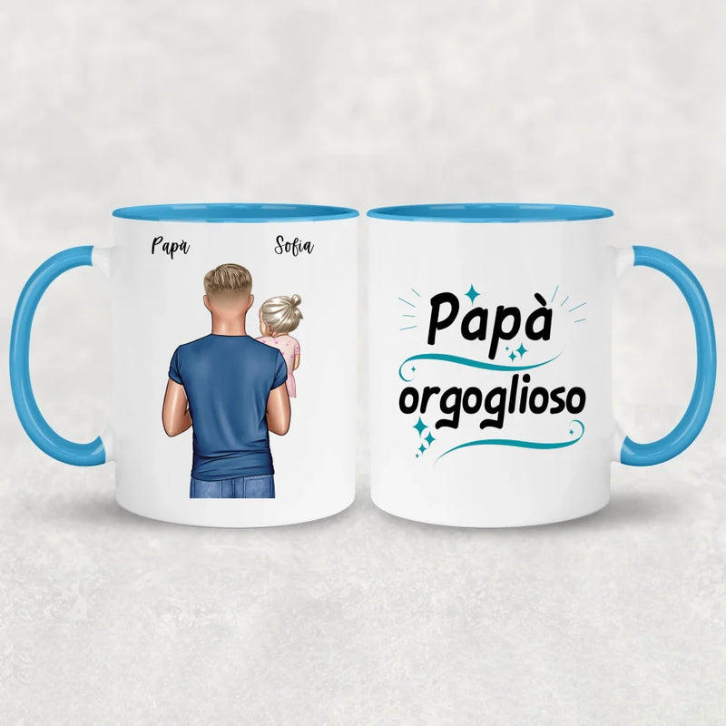 Papà con 1-4 figli - Tazza personalizzata