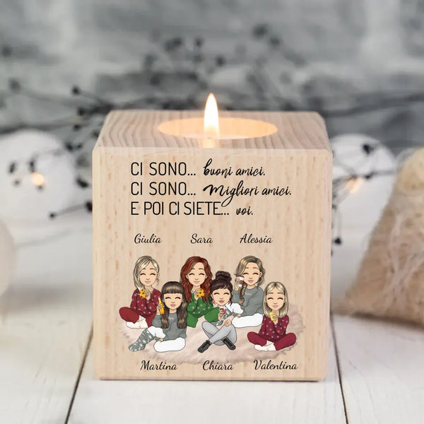 Persone di cuore - Portacandela in legno personalizzato