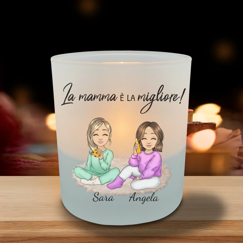 La mamma è sempre lì - Portacandela personalizzato