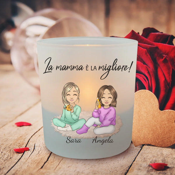 La mamma è sempre lì - Portacandela personalizzato