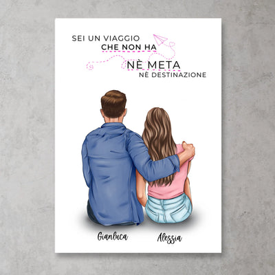 Coppia a sedere - Poster personalizzato