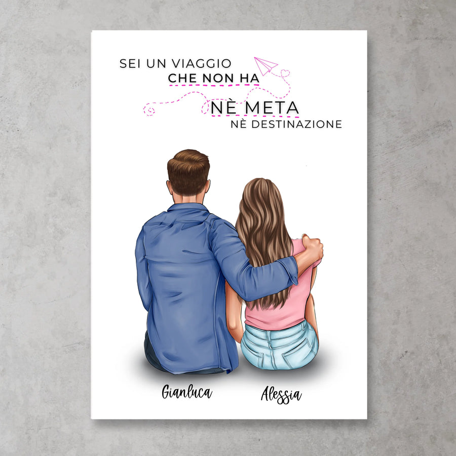 Coppia a sedere - Poster personalizzato