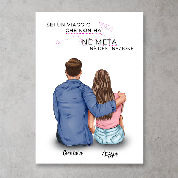 Coppia a sedere - Poster personalizzato