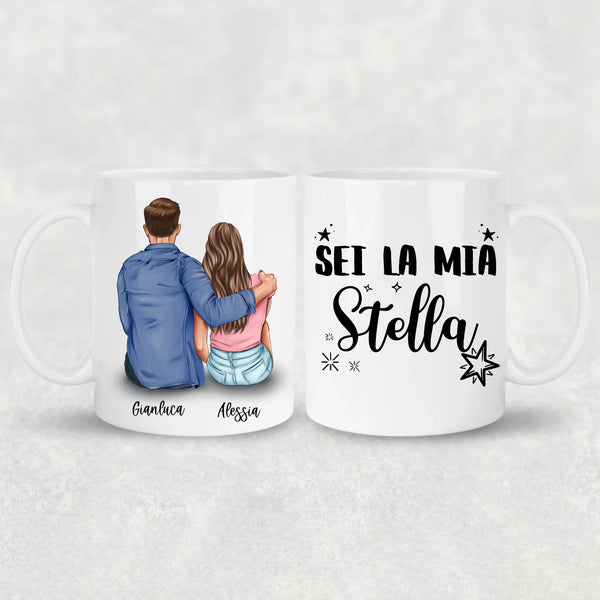 Coppia a sedere - Tazza personalizzata