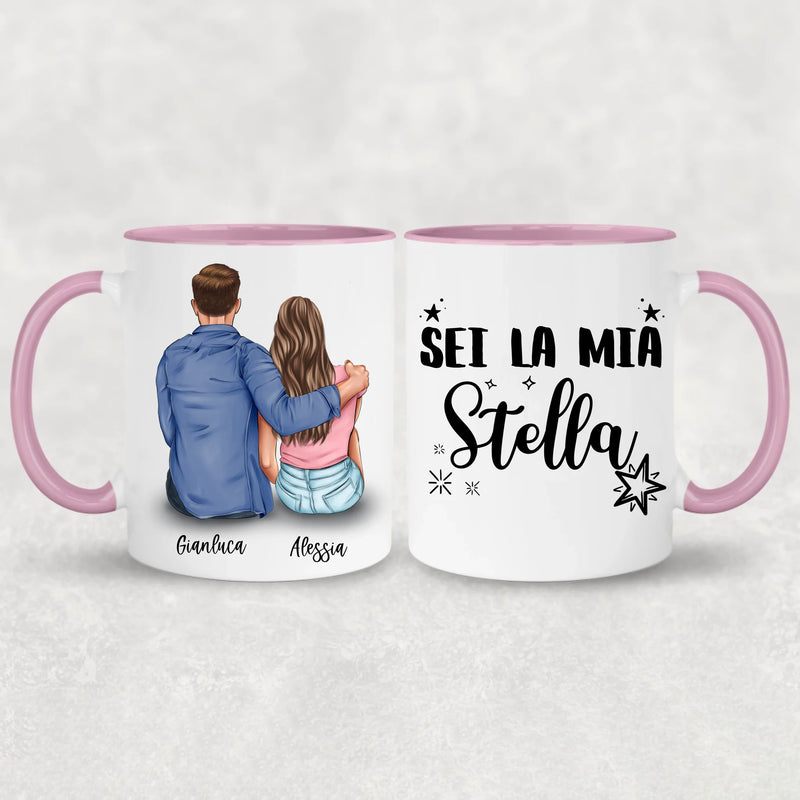 Coppia a sedere - Tazza personalizzata