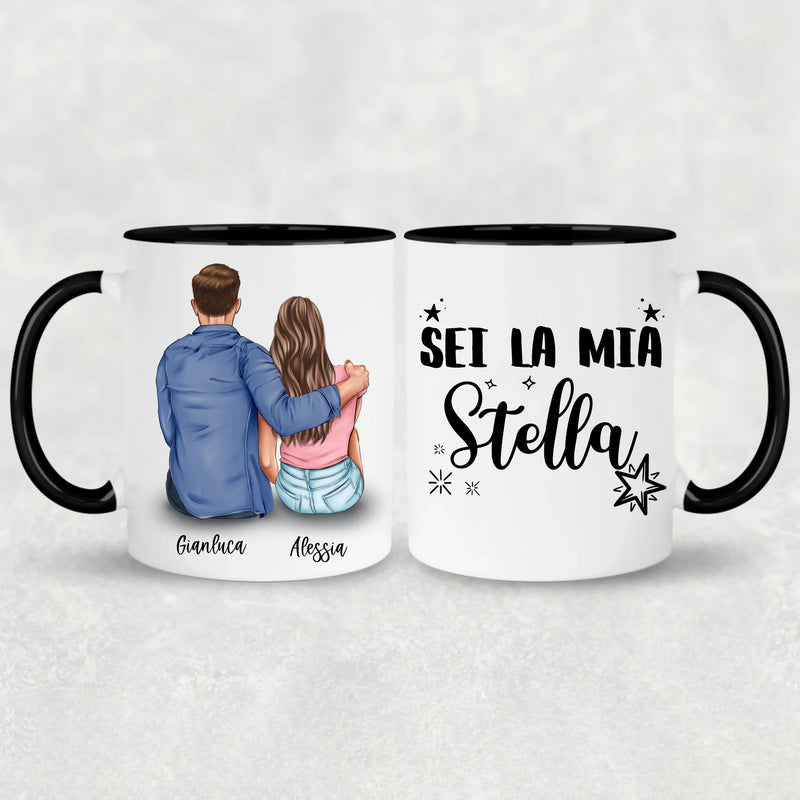 Coppia a sedere - Tazza personalizzata