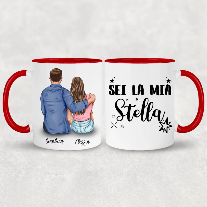 Coppia a sedere - Tazza personalizzata