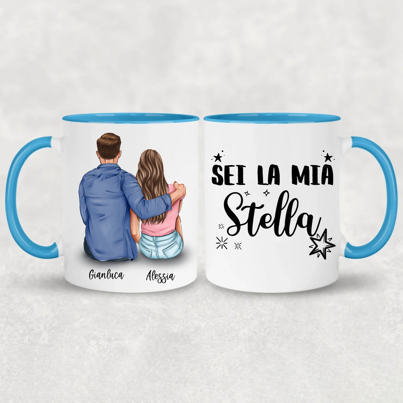 Coppia a sedere - Tazza personalizzata