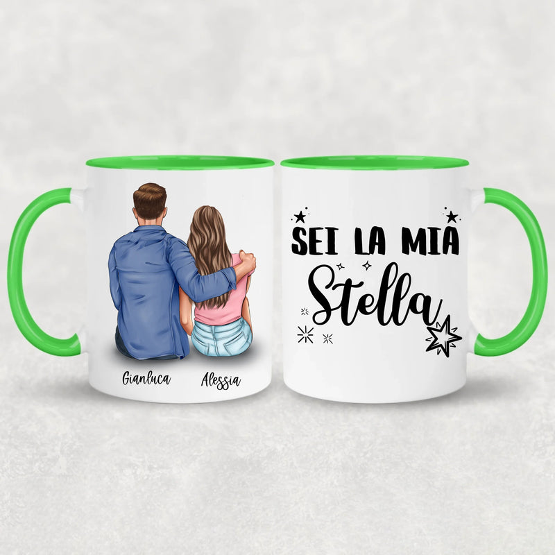 Coppia a sedere - Tazza personalizzata