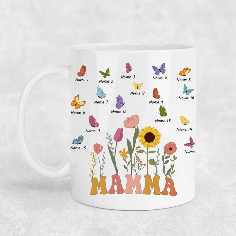 Prato di farfalle - Tazza personalizzata