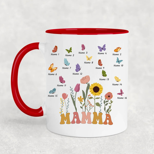 Prato di farfalle - Tazza personalizzata