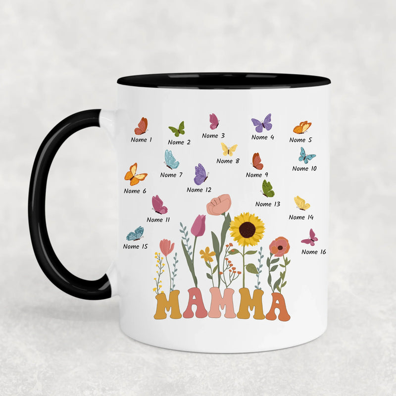 Prato di farfalle - Tazza personalizzata