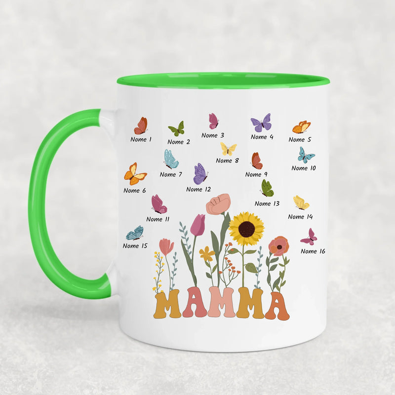 Prato di farfalle - Tazza personalizzata