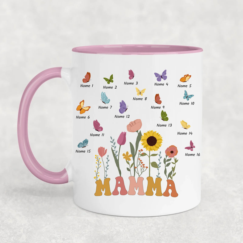 Prato di farfalle - Tazza personalizzata