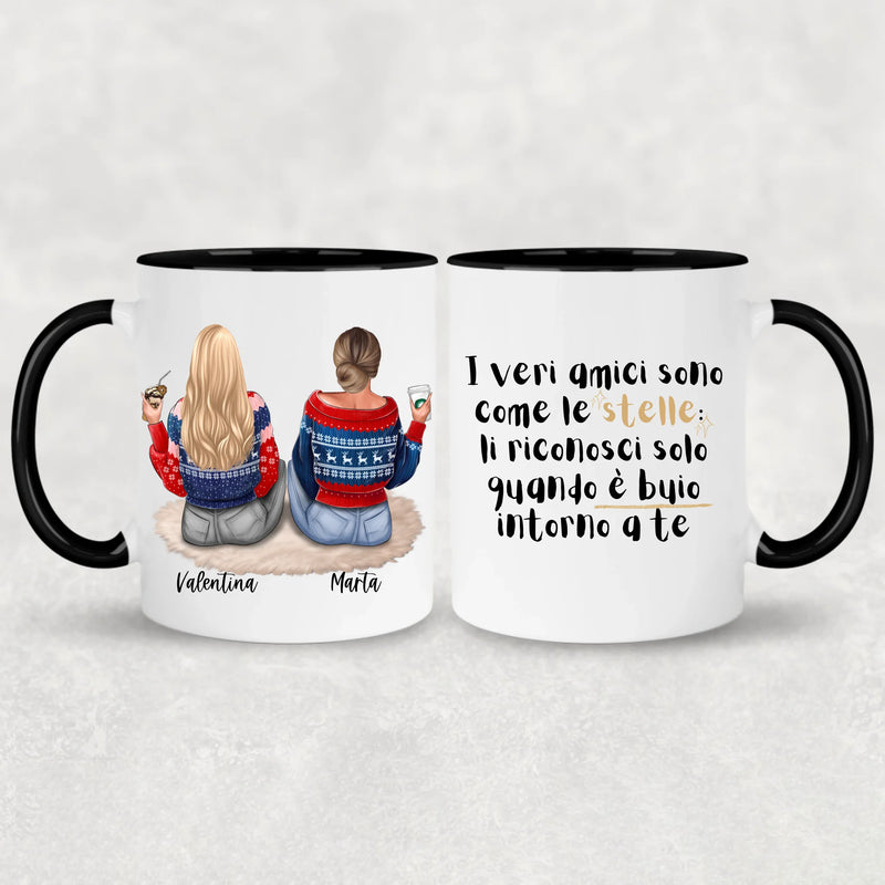 Ragazze sedute - Tazza personalizzata