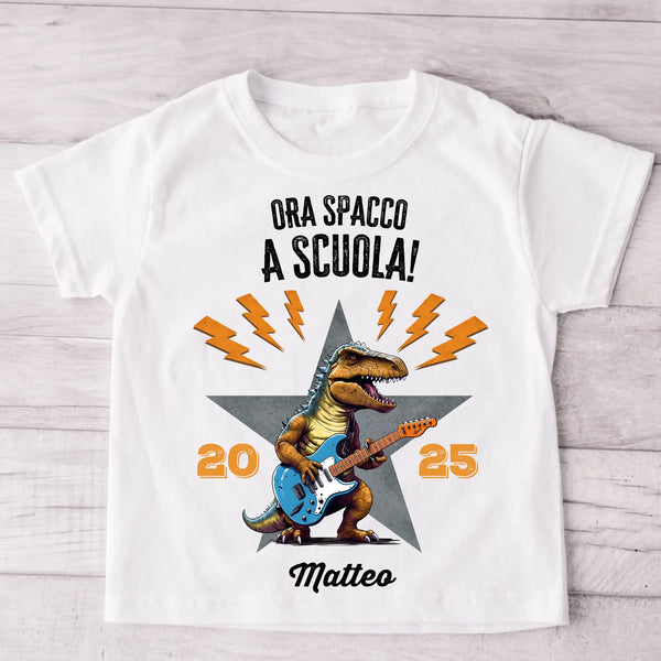 Ora spacco a scuola! - Maglietta personalizzata per bambini
