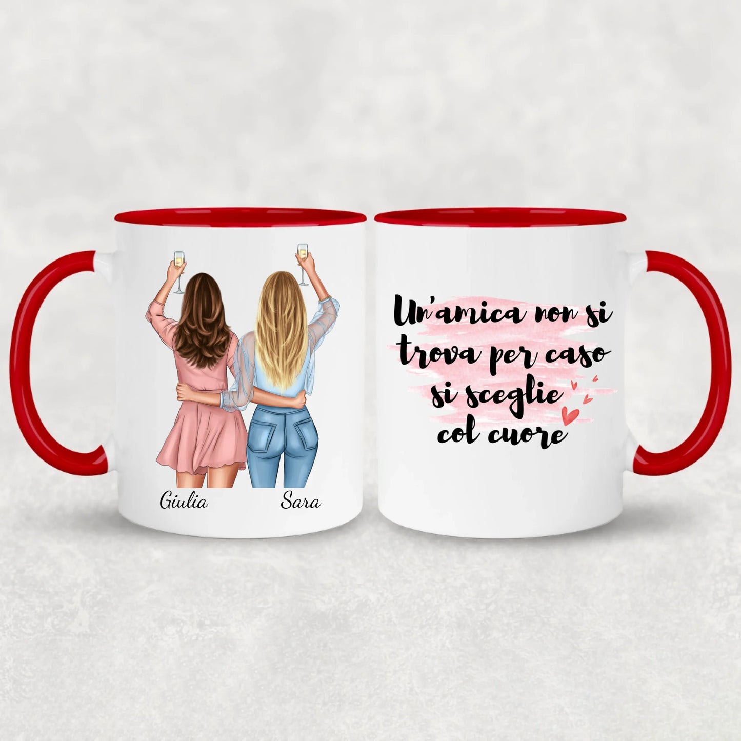 GRAVURZEILE Tazza stampata con configurazione – Migliore Amica – Motivo completamente personalizzabile da personalizzare – Regalo personale per le amiche – Colore: rosa GRAVURZEILE Tazza stampata con configurazione – Migliore Amica – Motivo completamente personalizzabile da personalizzare – Regalo personale per le amiche – Colore: rosa