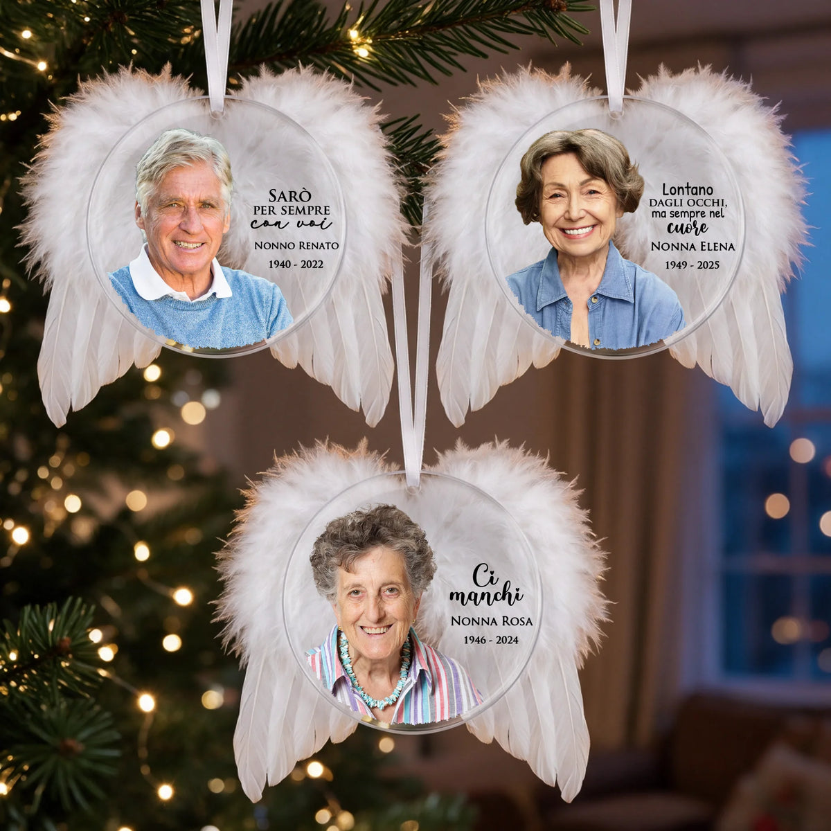 store angel wings ornament 3x
