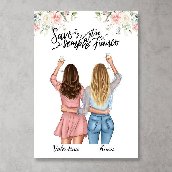 Migliori amiche - Poster personalizzato